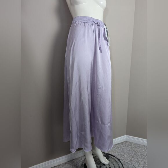 Selected Femme Satin Lilac midi skirt Slfaronia XS New - Picture 5 of 7